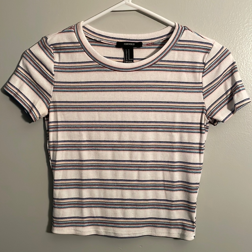 Forever 21 Striped Crop Top